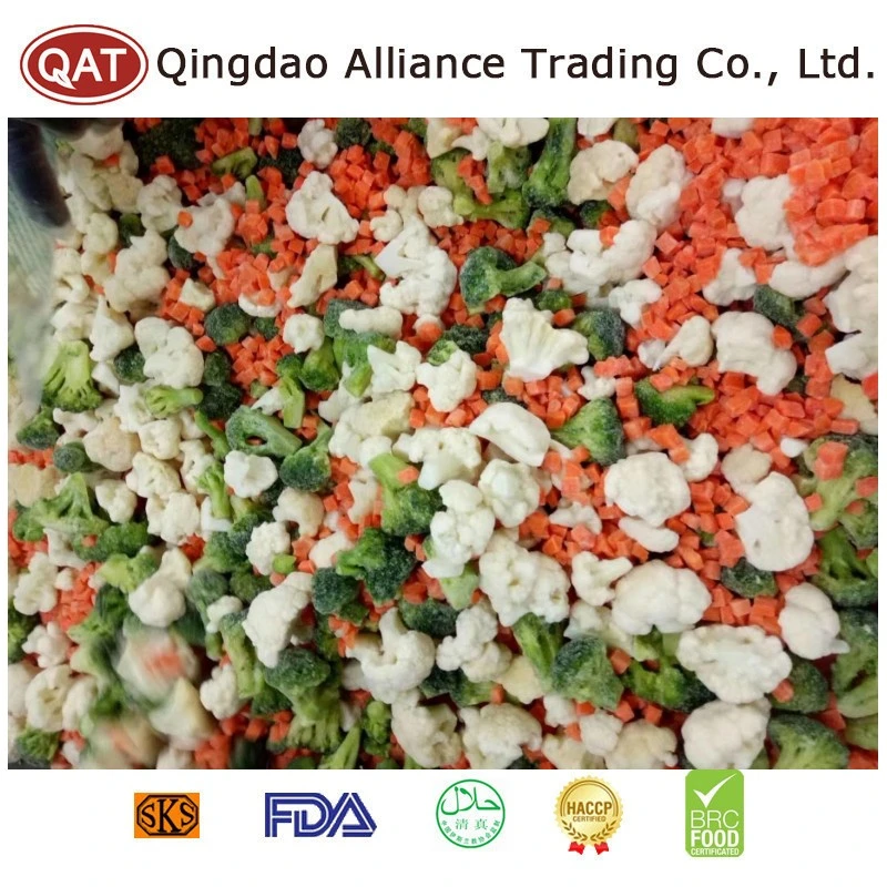 Organic Frozen California Mixed Vegetables IQF Mixed Blend Vegetables with Cauliflower Broccoli Carrots