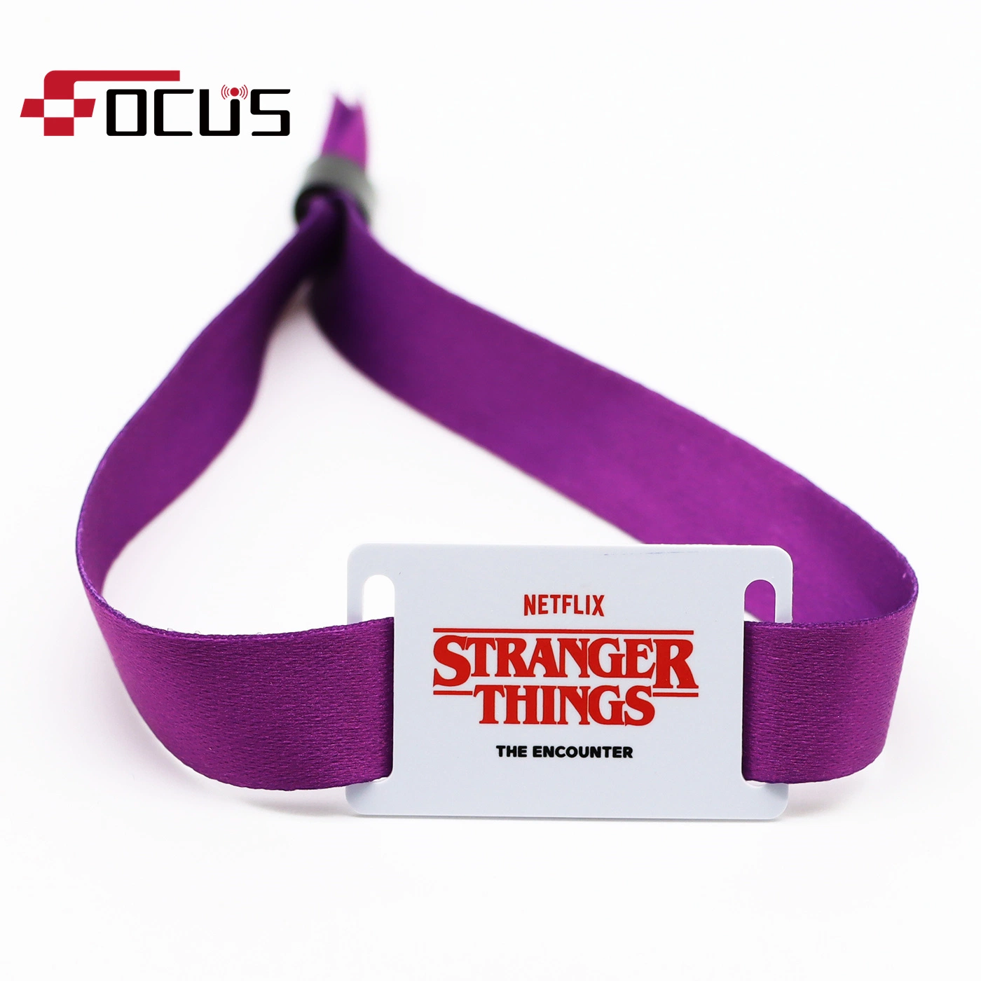 Disposable Waterproof Customized Unique Qr Code NFC RFID Woven Wristband/Fabric Bracelet