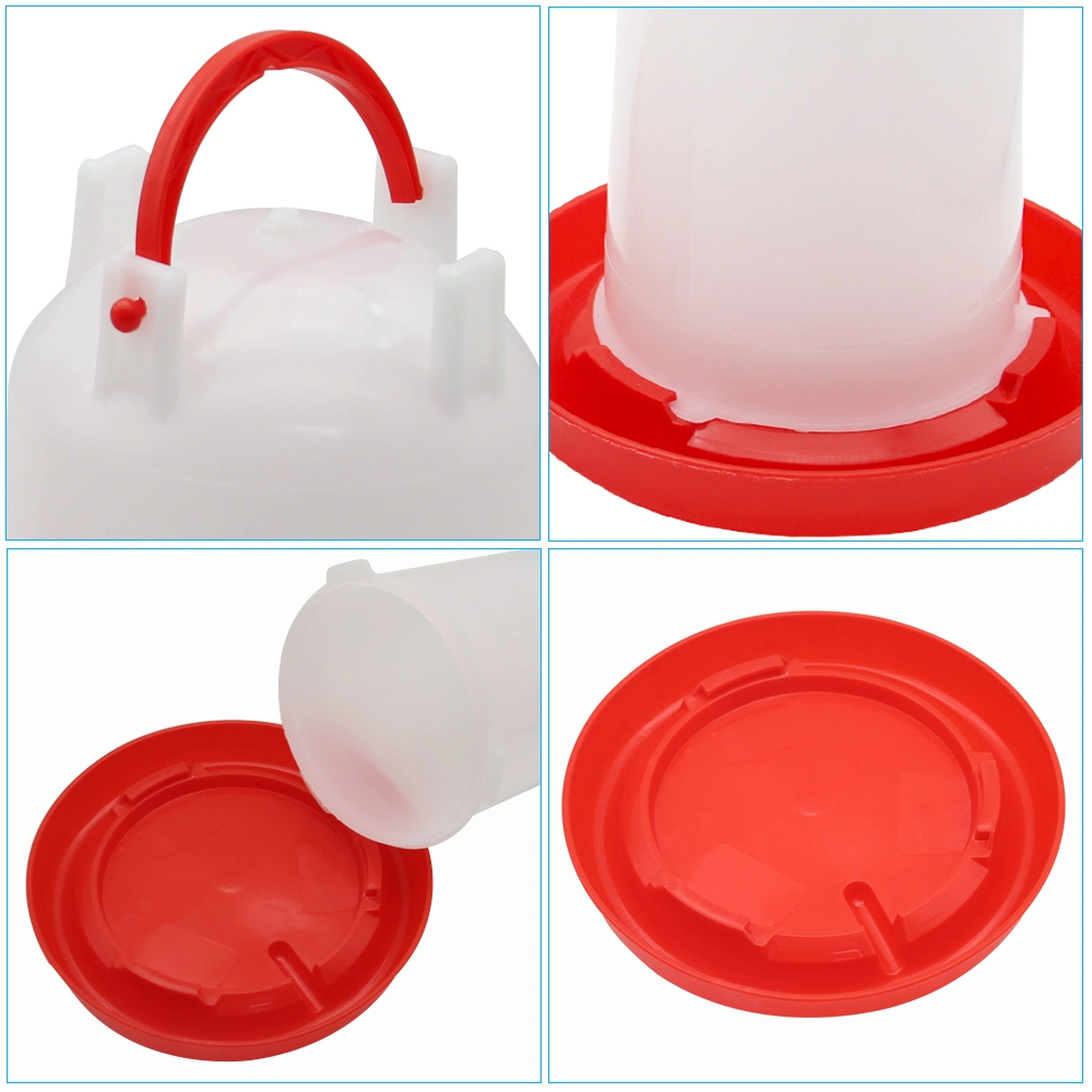 1.5L Plastic Poultry Feeder Pan Bucket Animal Feeders Drinkers Farm Equipment