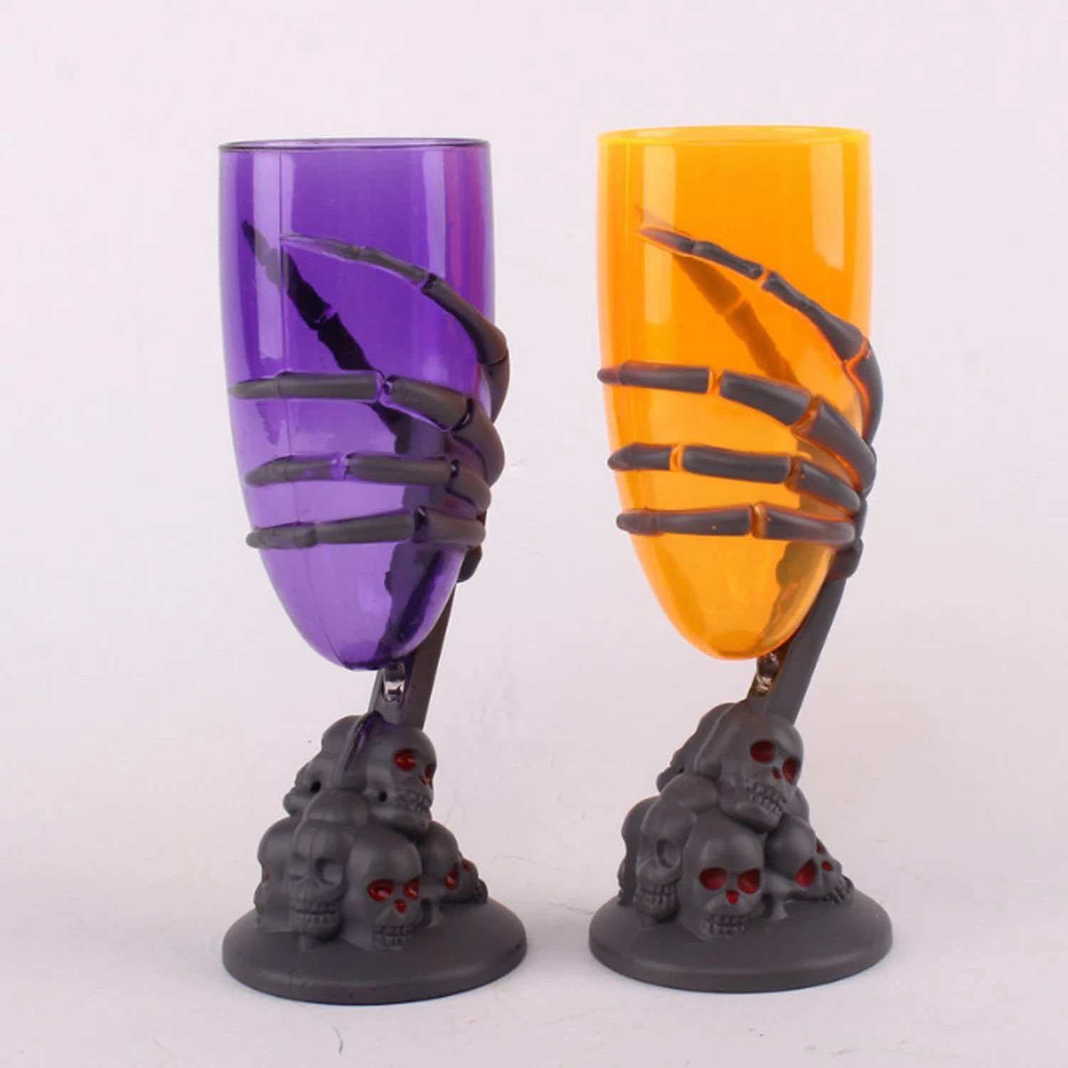 Halloween Ghost Claw LED Cups with Skull Wine Glass