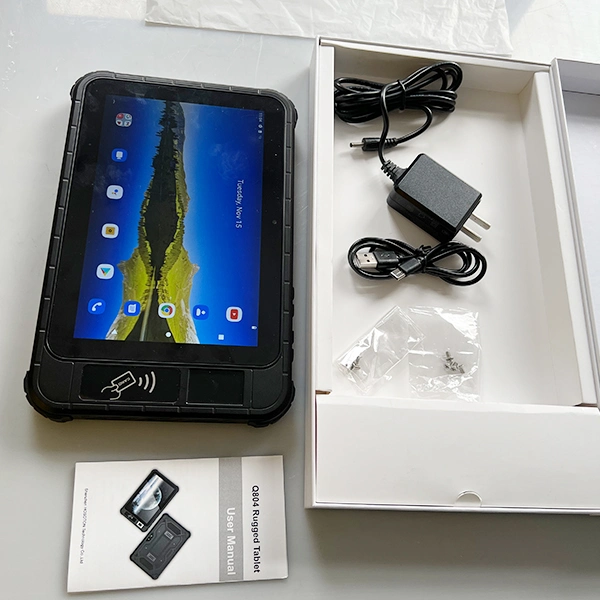 Лучший в автомобиле планшетный компьютер повышенной прочности 8 дюйма IP67 All in Один мини-планшетный ПК с устройством для чтения NFC-сигналов GPS 4G Q804