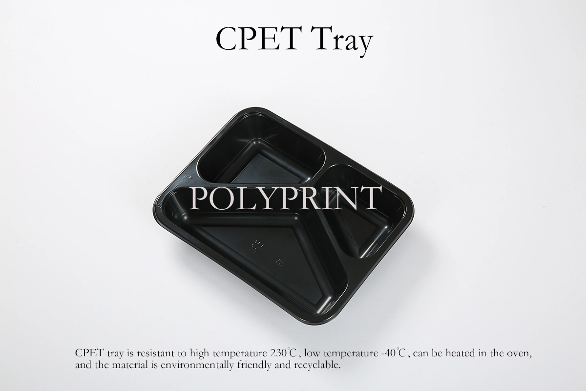 Compartment Disposable Plastic Food Packing Bento Lunch Box Cpet Salad Tray Catering Container