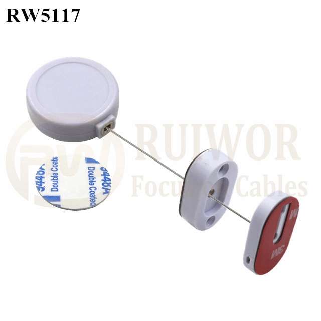 RW5117 Round Mini Anti Lost Recoiler Plus Magnetic Clasps Cable Holder