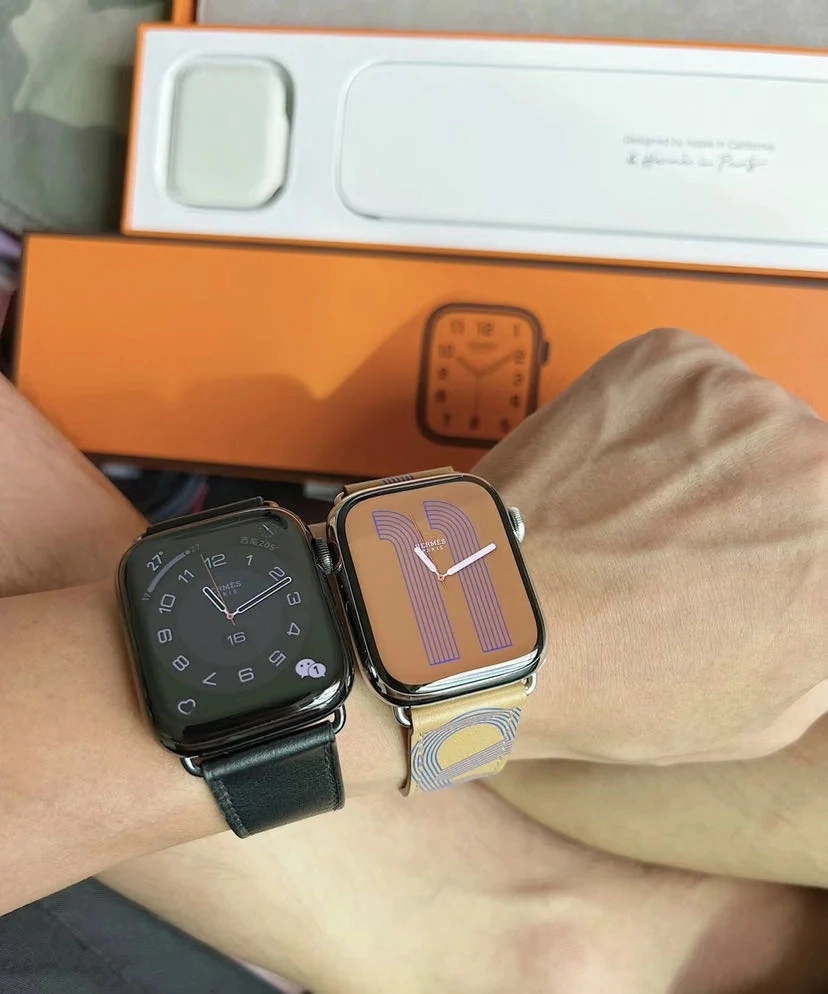 بالنسبة إلى سلسلة Apple Smart Watch لسلسة iOs IP Herm Es Watch 1: 1 نسخ 45 مم اللياقة البدنية ساعة ES Watch الخاصة بها