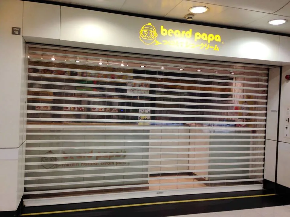 Polycarbonate and Stainless Steel Security Roller Shutter Door, Crystal Rolling Door