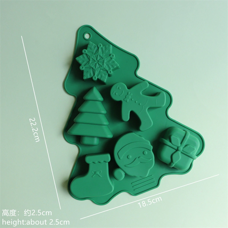 Custom Christmas Tree Snowflake Bell Silicone Cake Cookie Mold Fondant Holiday Decoration