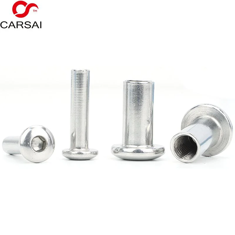 304 Stainless Steel Blue White Zinc Plated Nickle Coated Pan Round Head Socket Allen Hexagon Cleat Nut Furniture Lock Nut