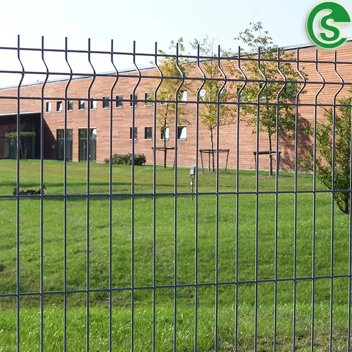 3D Triangular Bending PVC Welded Wire Mesh Fence Boundary Wall Security Protection for Outdoor Garden