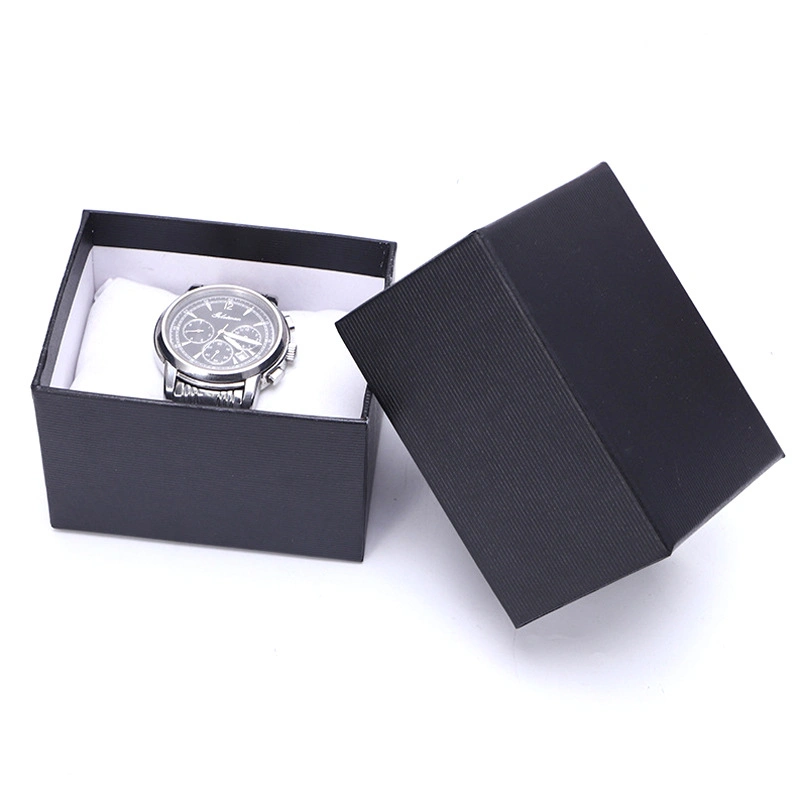 Luxury Elegant High quality/High cost performance  Custom Logo Black Kraft Art Paper Packaging Box for Single Watch Box Important Gift Packaging Box