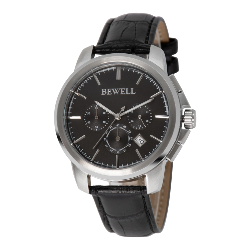 Popular Luxury Sport Leather Strap Men's Business Chronograph Watch