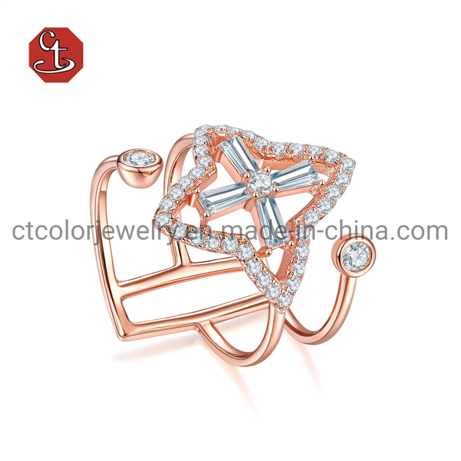 Chinese Supplier Silver Ring Wholesale/Supplier Jewelry Fashion Micro Setting Ring