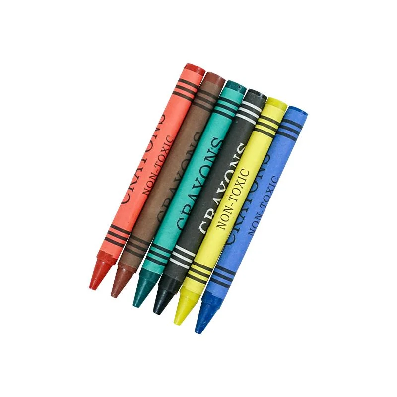 6 Colors Crayon Drawing Pen Multi Color Non-Toxic Custom Crayon School and Office Multi Color Crayon