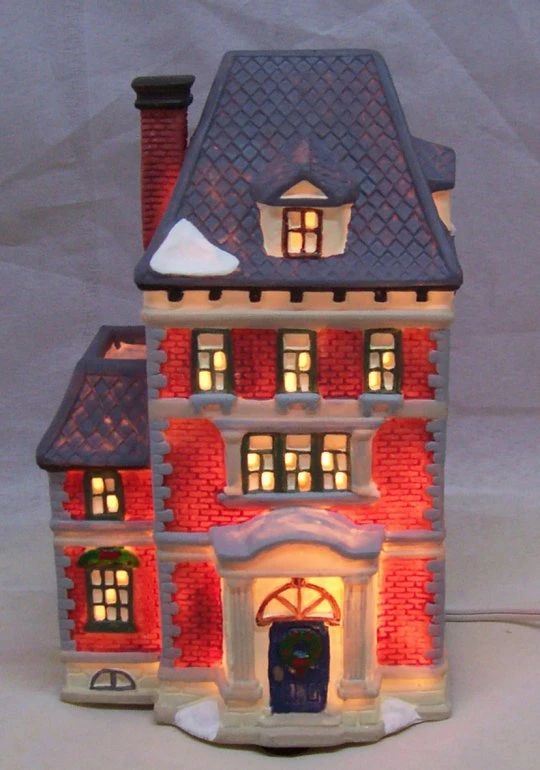 Fábrica OEM Casa de Navidad personalizada Pueblo de Navidad LED Modelo de Navidad Casas Navidad Casa de vacaciones edificio miniatura Fabricante en China