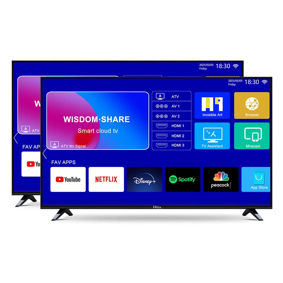 50 inch TV 55" tela LED Full HD Eled 4K Ecrã Curvo Smart Ecrã LCD a TV digital