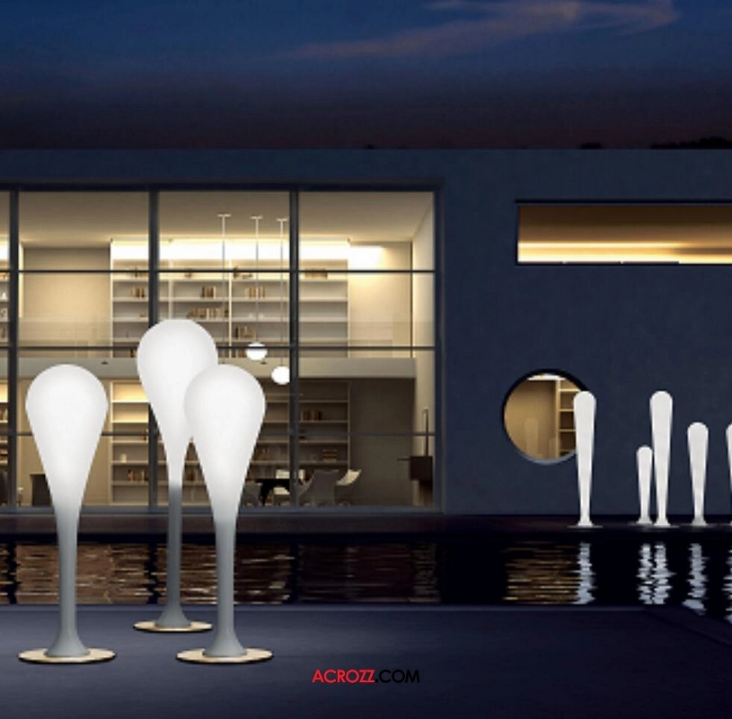 Outdoor Garden LED Glowing Lighting Furniture Drip Drop Floor Lamp