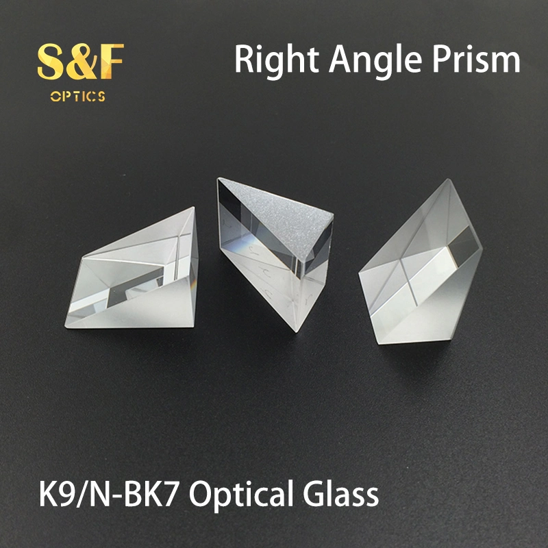 S&amp;F stock K9 verre optique prisme 2 PCS de 15X15X15X15mm Prisme à angle droit pour réflexion d'image optique