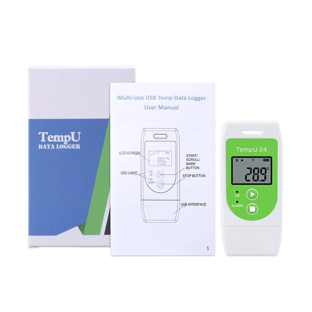 La temperatura USB Data Logger Registrador de temperatura reutilizables Informe Pdf Puerto USB 32000 puntos