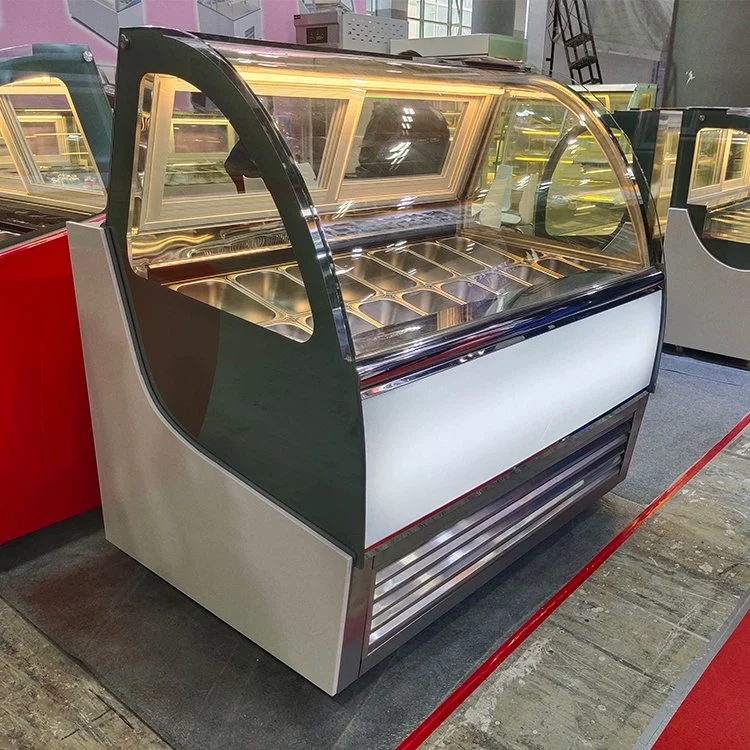 10/12/14 Pans Italian Ice Cream Display Showcase Gelato Display Freezer