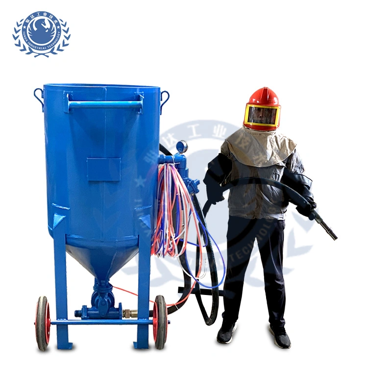 CE Certificate Vertical Wet and Dry Dust Portable Automatic Sandblasting Machine for Rust Removal Burnishing