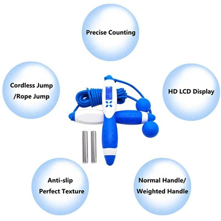 Electronic Smart Digital Count Cordless Jump Skip Rope for Indoor Outdoor Training