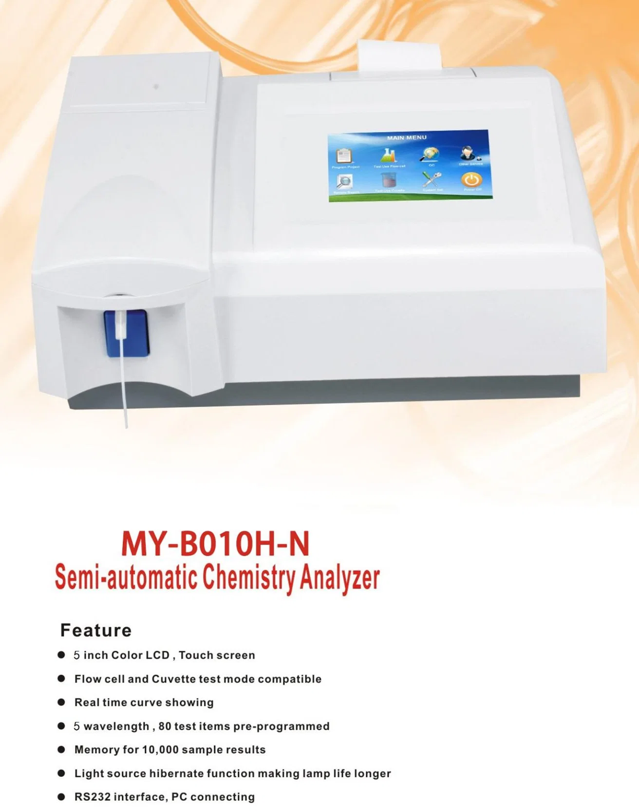 Portable Semi Automatic Biochemistry Analyzer Blood Machine Auto Chemistry Analyzer