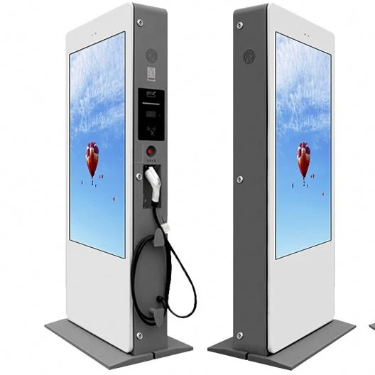 Señalización digital exterior pantalla LCD resistente a la intemperie vehículo eléctrico independiente Estación de carga para vehículos eléctricos de 55 pulgadas para exteriores