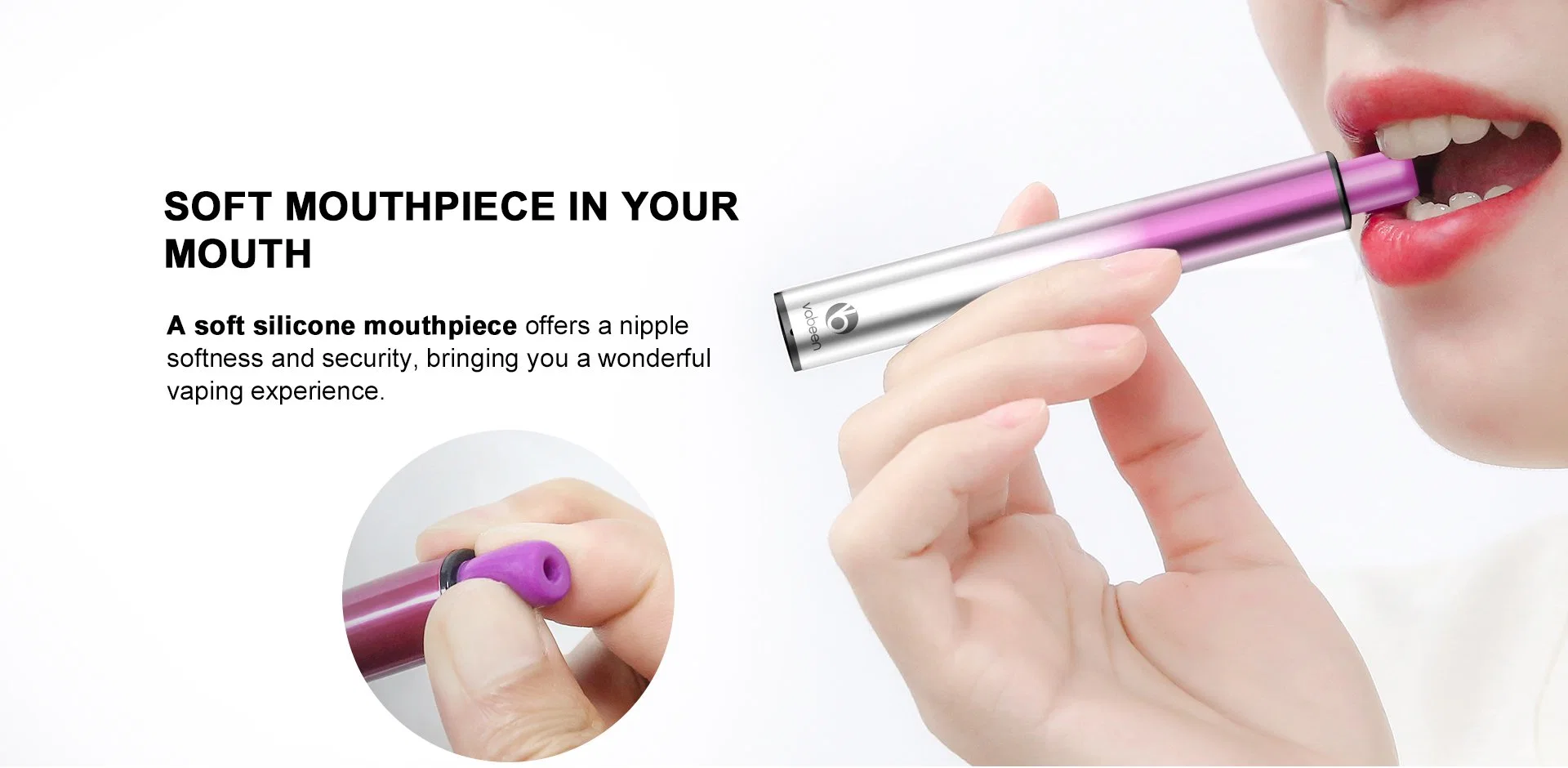 France Hot Selling Vabeen Disposable/Chargeable Vape Pen with Soft Silicone Mouthpiece 10 Flavors Tpd Certification Vaporizer 758puffs