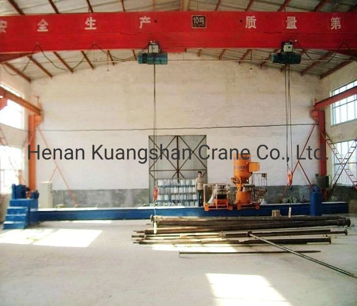 Two Hoist Single Girder Overhead Crane Lifting Utility Pole