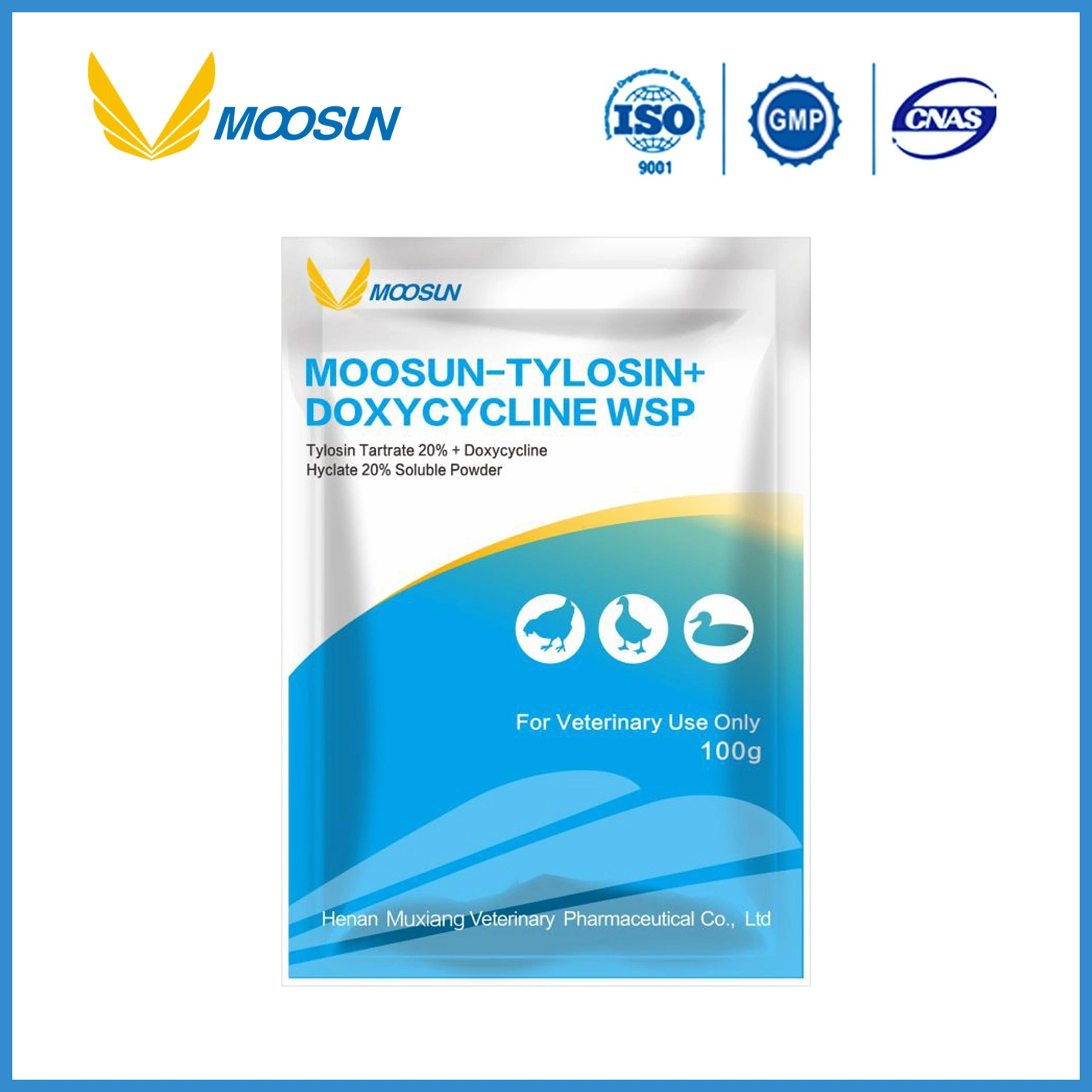 Veterinary Pharmaceutical Chemical 50% Tylosin Tartrate Soluble Powder to Treat Chronic Respiratory Diseases