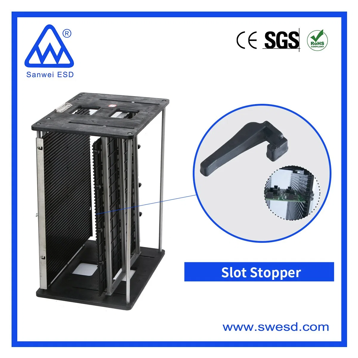 2020 ESD Magazine Racks Antistatic SMT ESD Reel Storage Rack for PCB