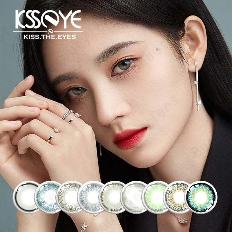 3-Tone Soft Natural Colour Contact Lens Cheap Eye Lenses Green Color Contact Lens /Factory Can OEM Customized Logo Packaging