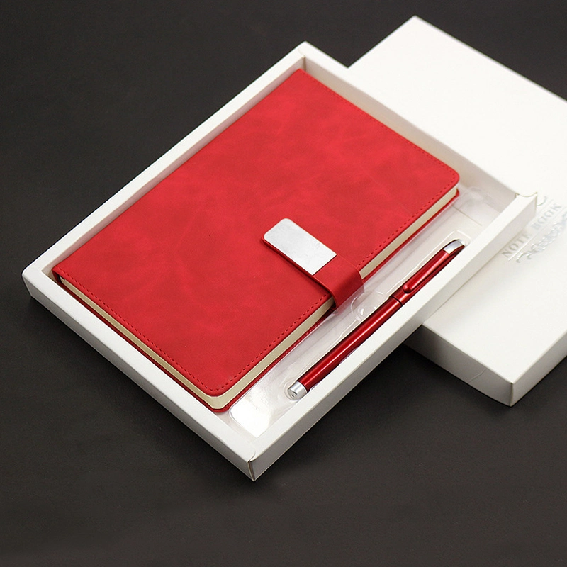 مجموعة من المفكرة والقلم المكسو بالجلد المحبب من البولي يورثان (PU) لتوريد Office