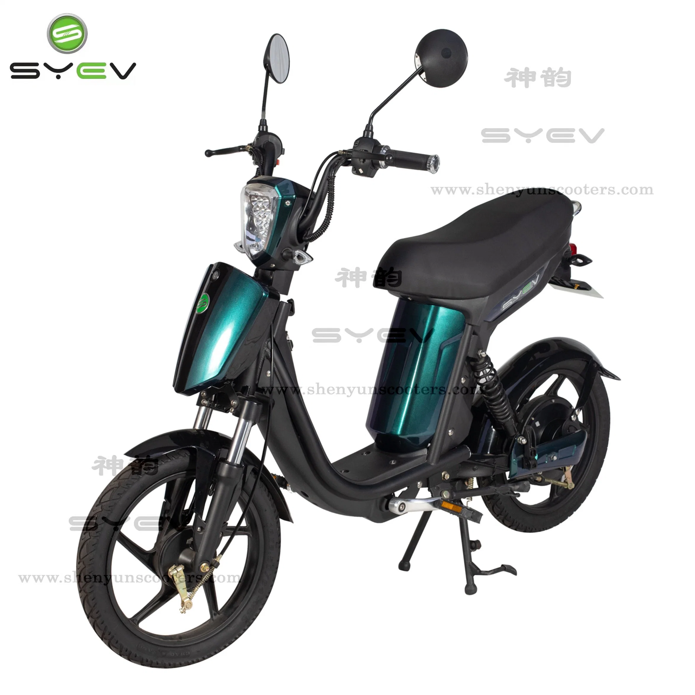 certificado CE Shenyun fábrica China Wholesale Sy-Lxqs 48V 350W a 25km/h barata moto scooter de movilidad en bicicleta eléctrica con 40km de largo alcance