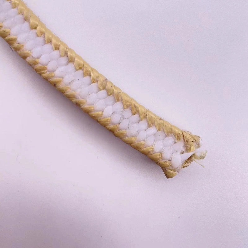 Yellow Aramid Fiber Corner Line Black PTFE Wear Resistant Packing