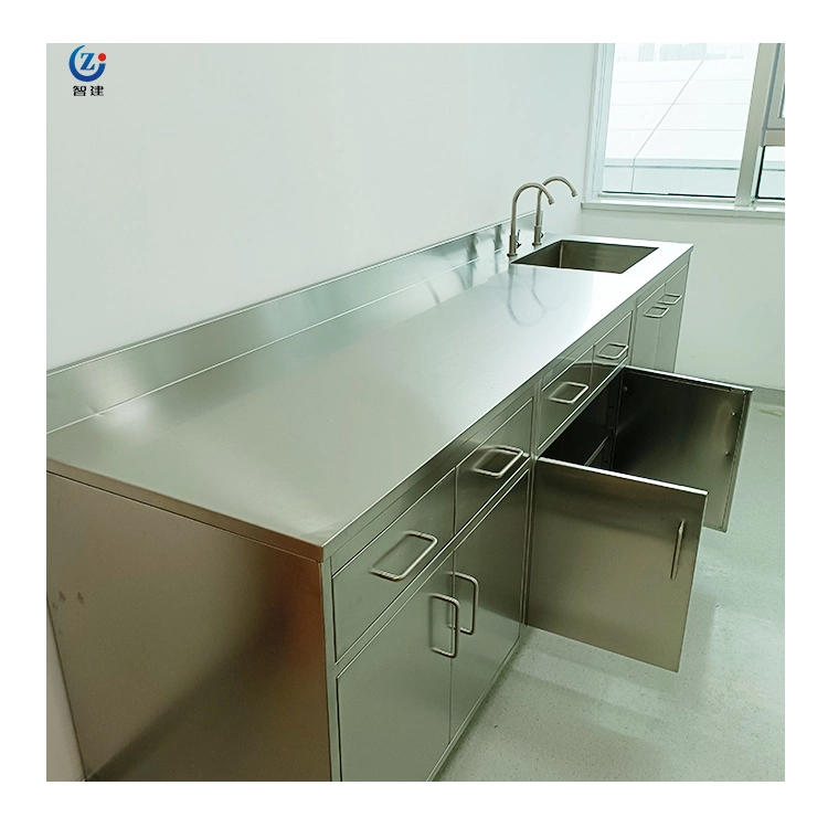 All Stainless Steel Laboratory Table Bench Cabinet for Hospital