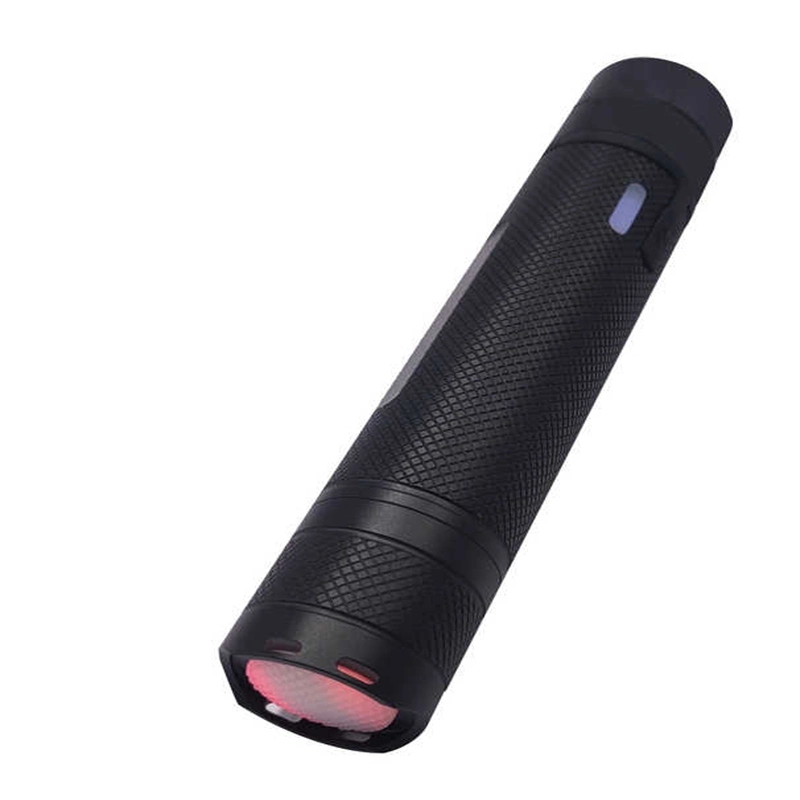 LED Flashlight Powerful Torch Light 300lm Outdoor Flashlight with Red Tail Signal