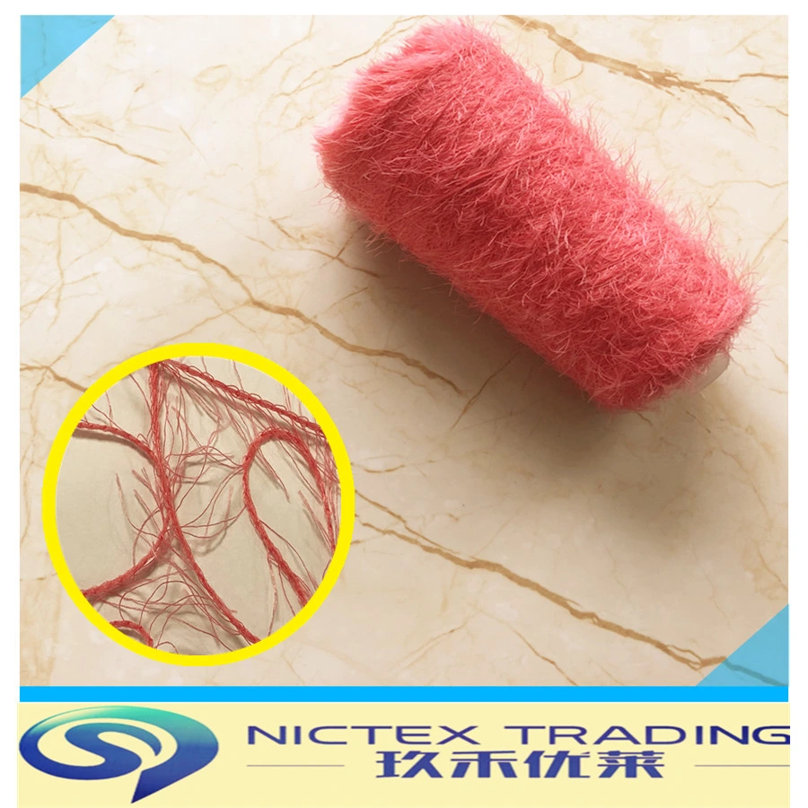 100% Nylon Long Hair Feather Yarn, 1/6.2nm Knitting Fancy Sweater Fur Yarn