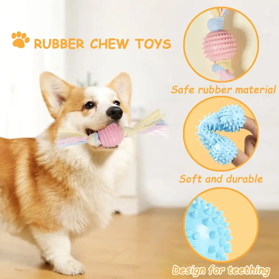 Durable Cotton Rope Dog Interactive Toys 12 Pack Gift Set Free Assortment Pet Chew Dogs Toy