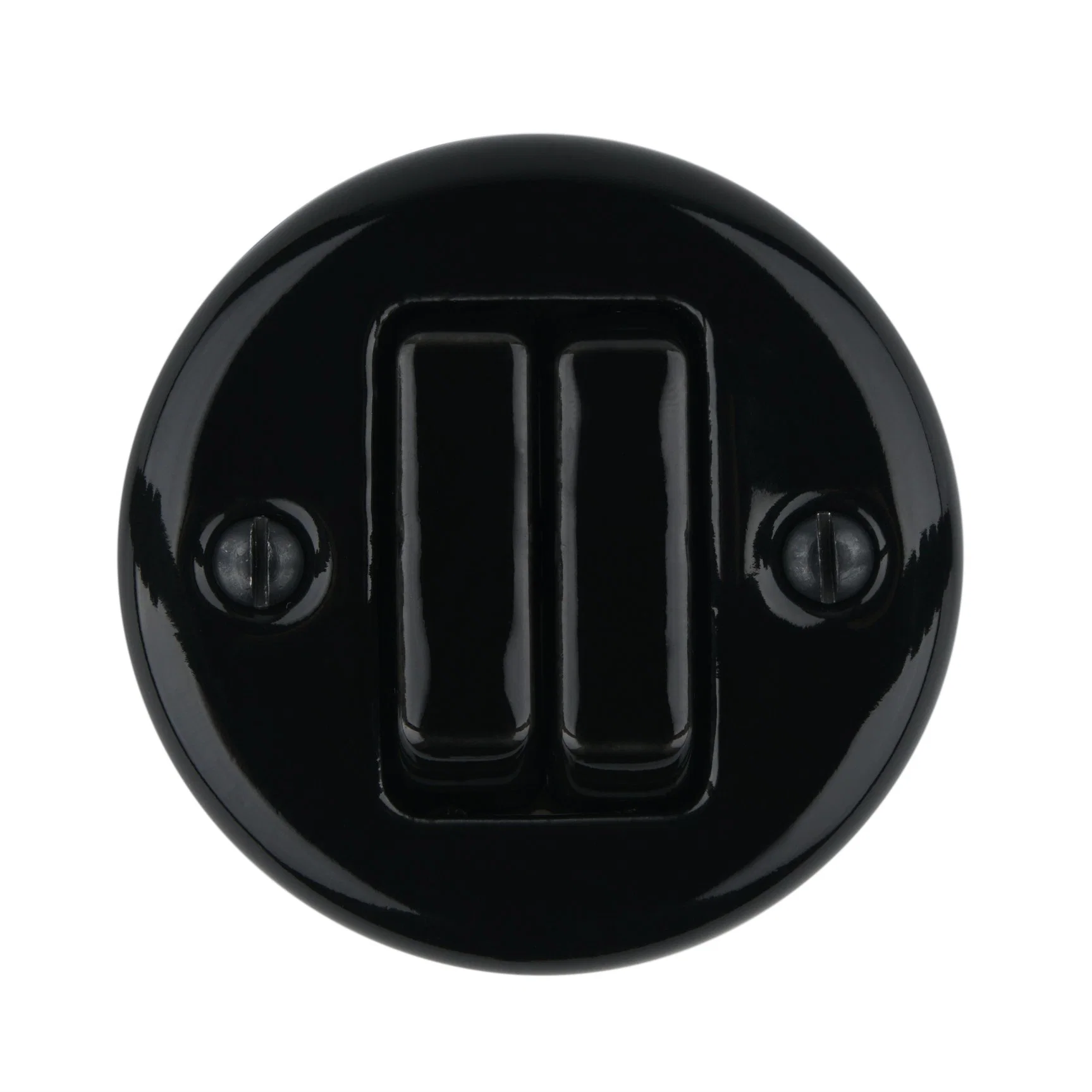 Retro 2 Gang 2 Way Ceramic Surface Mounted Rocker Wall Switches