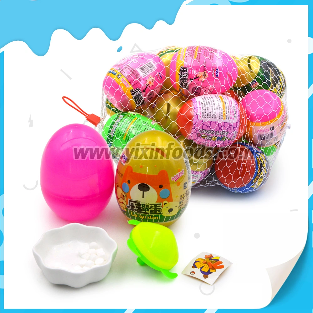 Mesh Bag Cute Surprise Egg Toy with Sticker