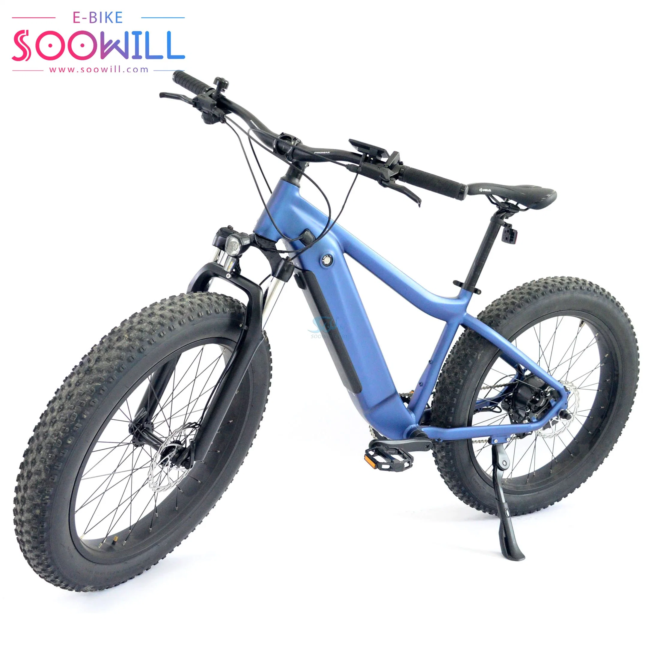 26 Inch Fat Tire Electric Bicycle PAS Assistant Bike Lithium Battery 48V13ah, 624wh Male Mountain Ebike