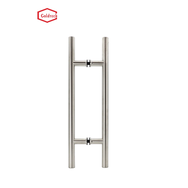 Hot Selling Circular Tube H Type Glass Door Pull Handle for Office Bathroom Room