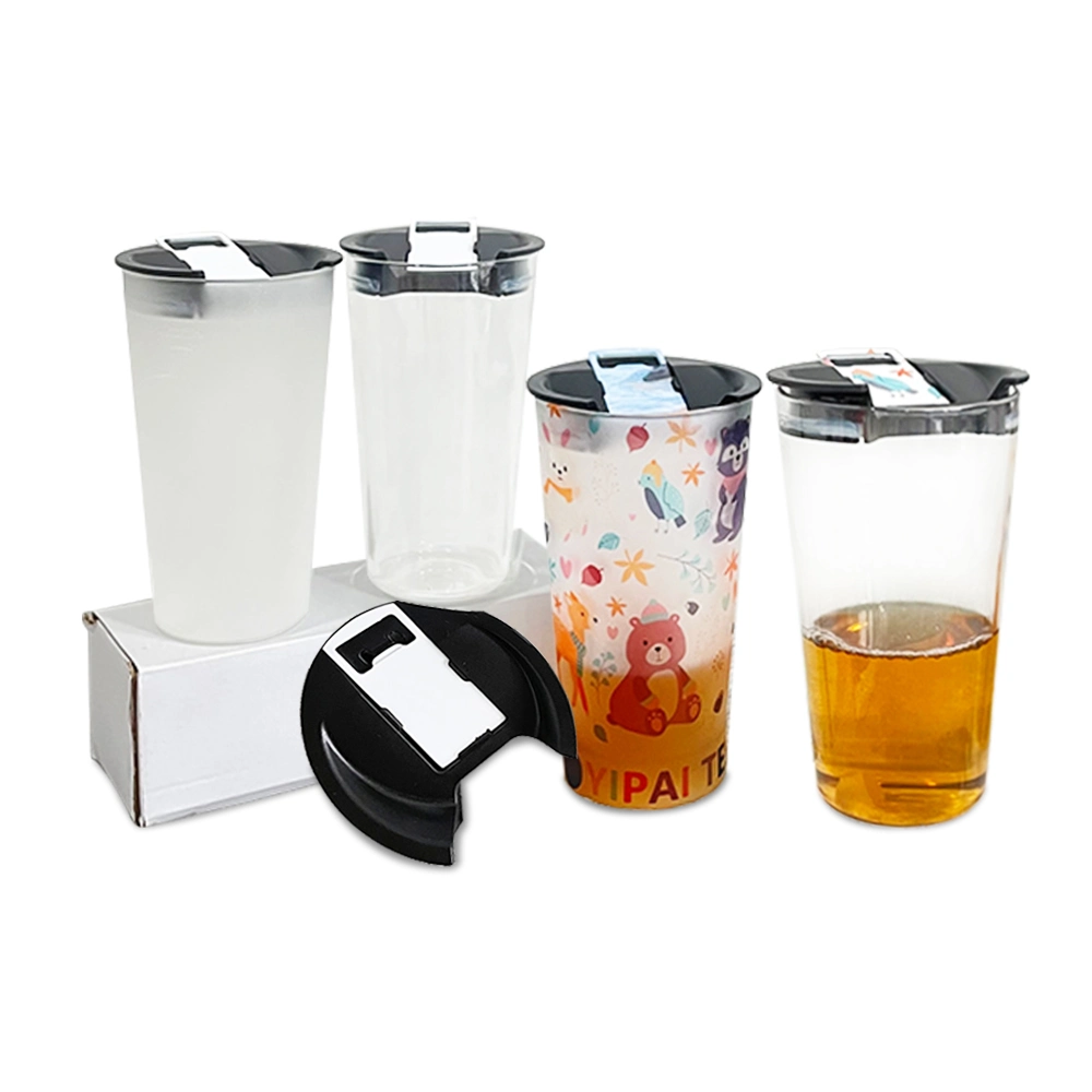 20oz Blank Sublimation Beer Opener Pint Drinking Beer Glass Cups with Opener Lids