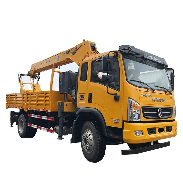 8 Ton Straight Boom Crane Telescopic Boom Truck with Crane Electric Pickup Truck Crane