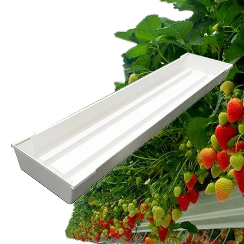 PVC Strawberry Gutter Vegetable Grow System for Hydroponics Greenhouse