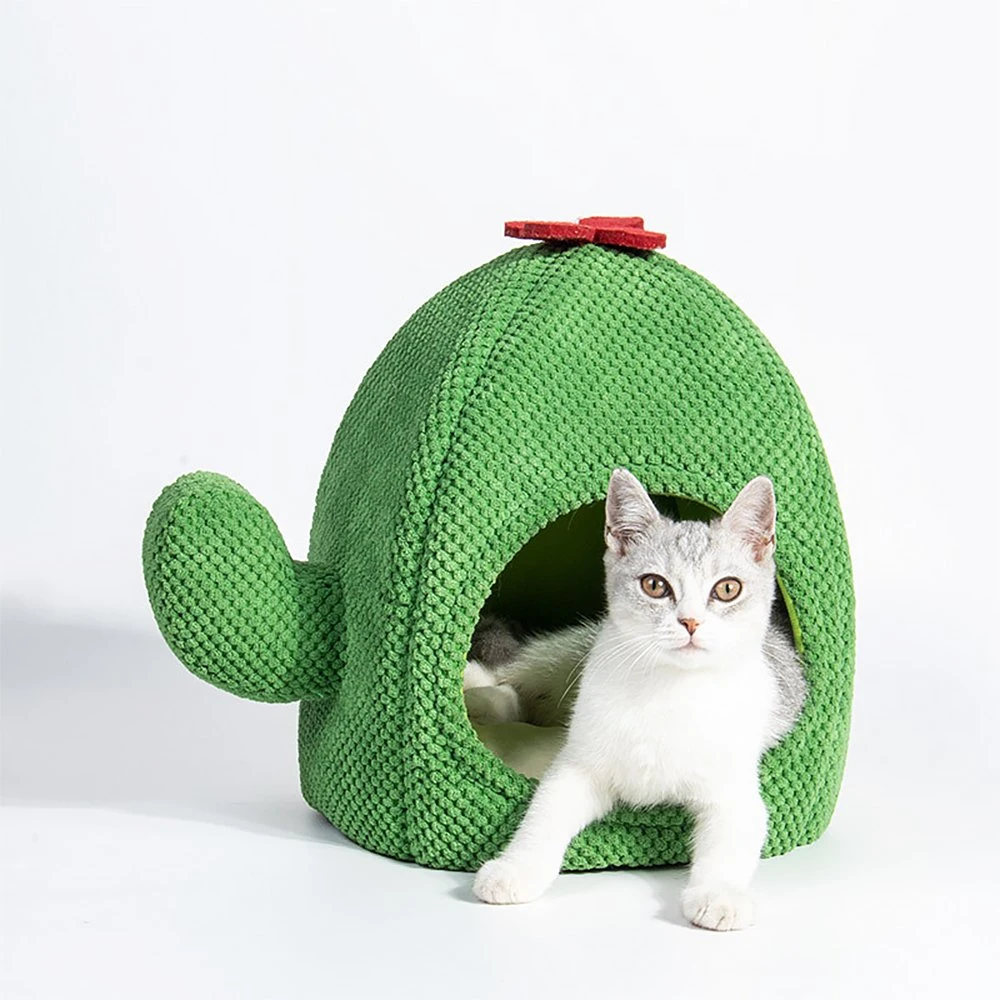 Green Cat Scratch Tree House Cactus Pet Cat Bed