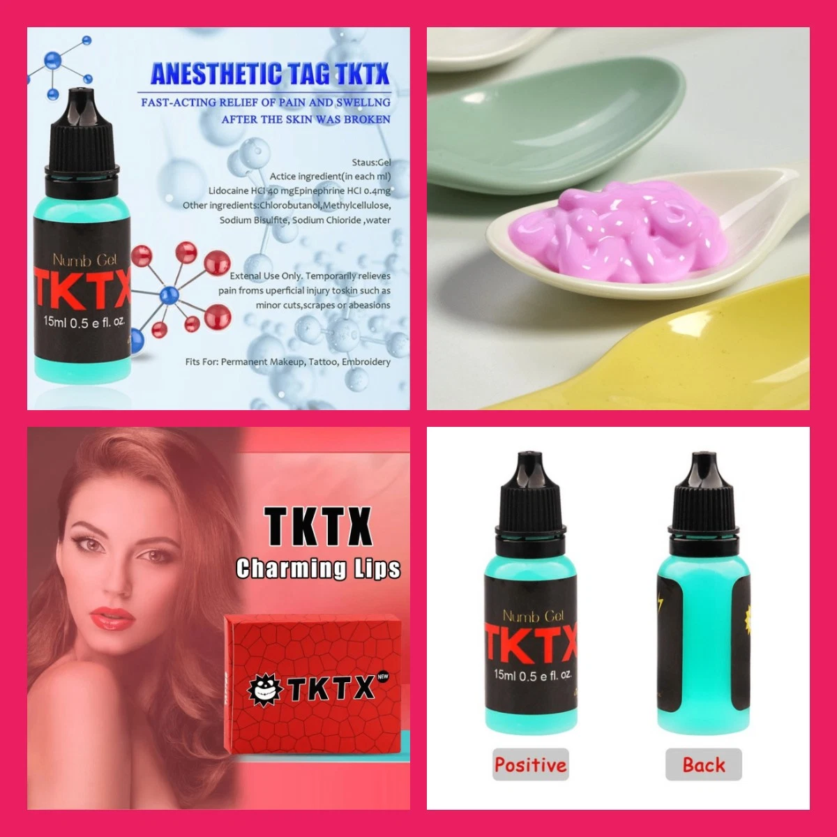 Usine OEM Blue Tktx Super Numb Gel 30ml Tattoo Tktx Gel de gel de numération anesthésique tatouage