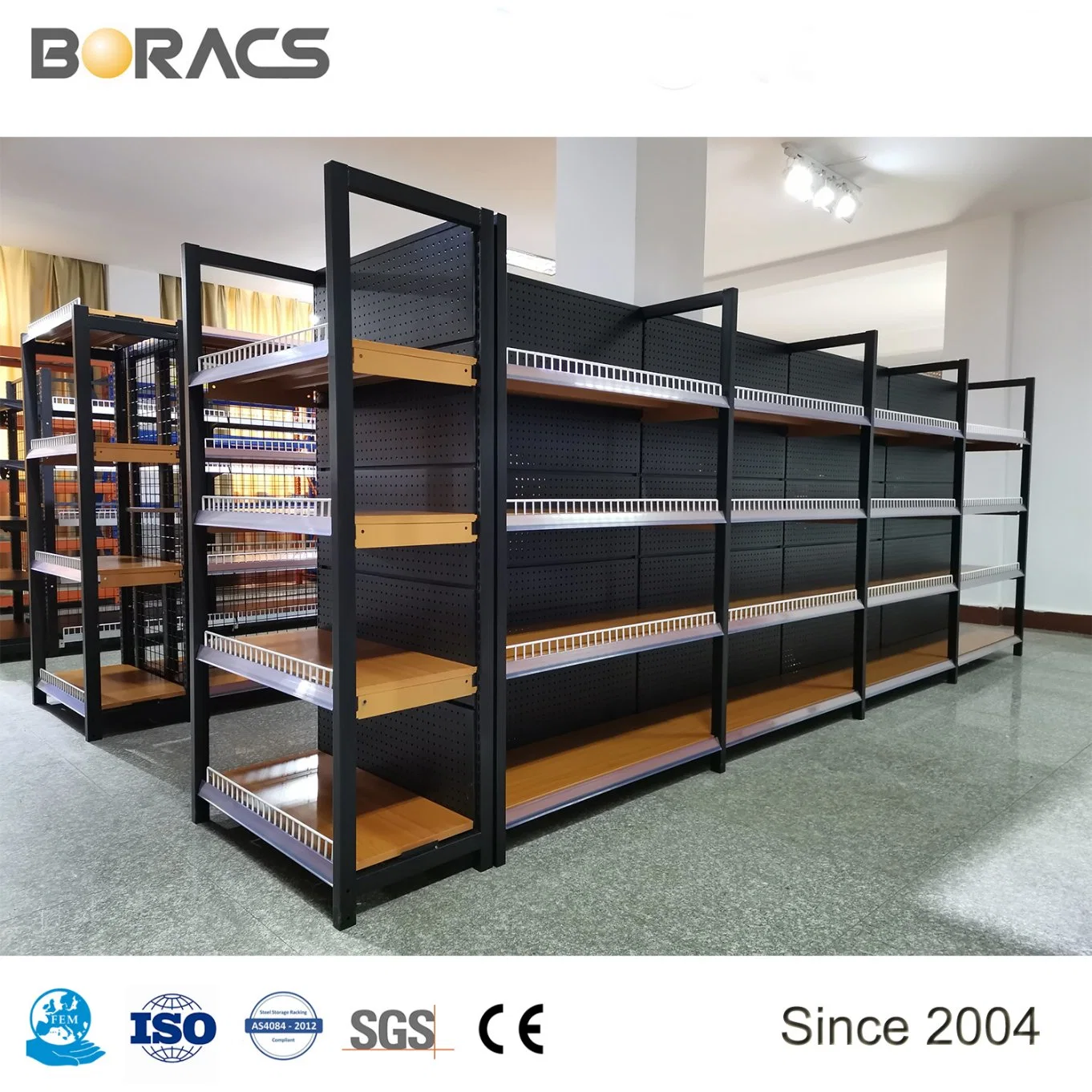 Loja de supermercado Hot Sale prateleiras Gondola Display prateleiras de prateleiras, prateleiras de supermercados, prateleira de supermercado Gondola / rack de metal