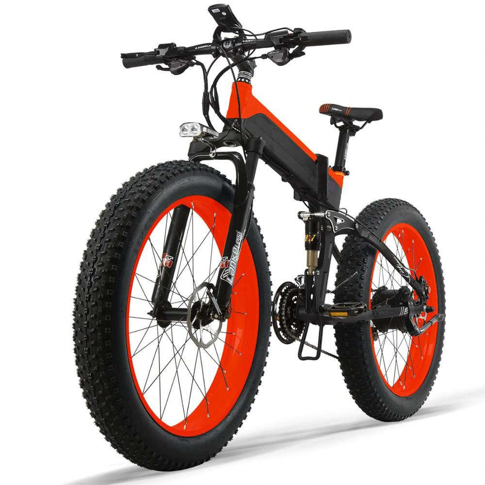 دراجة هوائية كهربائية بنظام تعليق كامل مقاس 26 بوصة مزودة بدراجة هوائية ذكية شاشة LCD