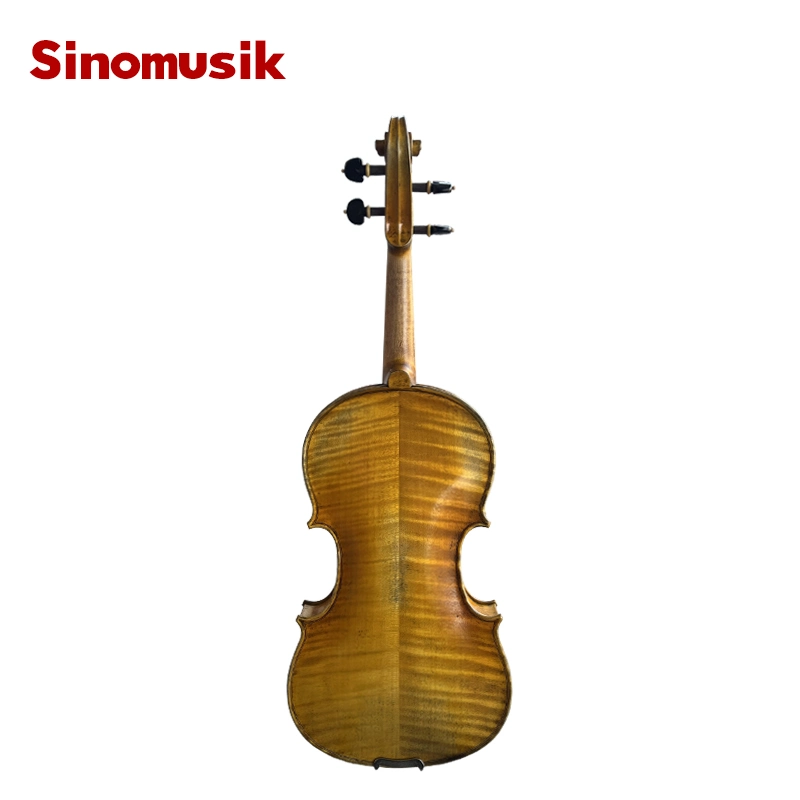 Nice Quality Brokin Skin Oil Varnish Yellow Solid Violin Sinomusic Brand